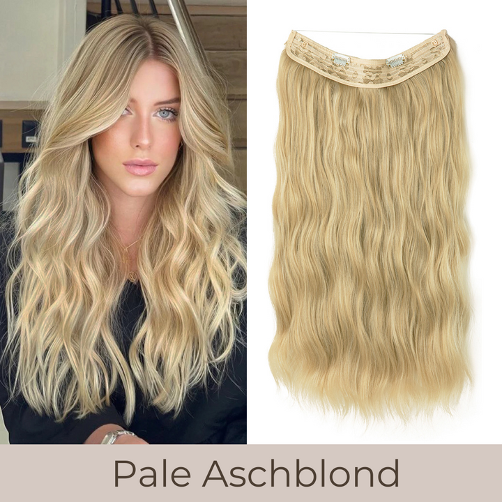 UNSICHTBARE HAAR EXTENSIONS MIT BAND & KLIPS - FÜR EXTRA HALT