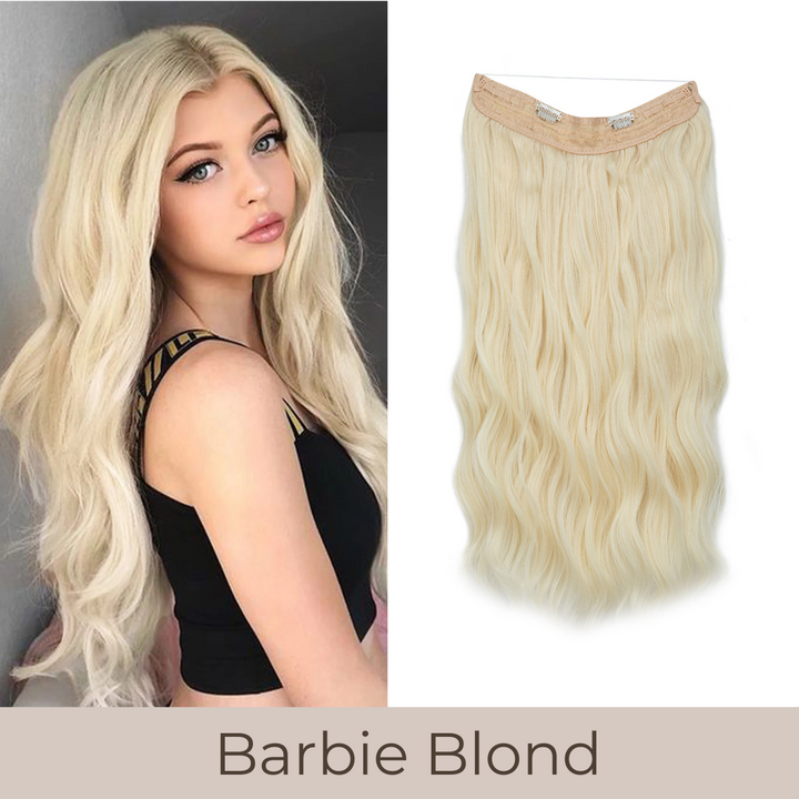 UNSICHTBARE HAAR EXTENSIONS MIT BAND & KLIPS - FÜR EXTRA HALT