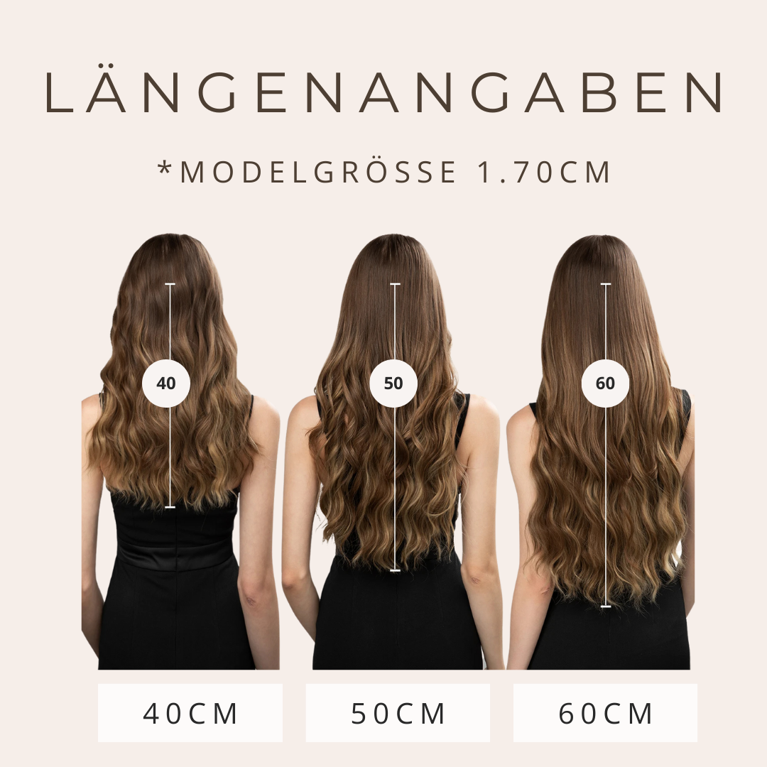UNSICHTBARE HAAR EXTENSIONS MIT BAND & KLIPS - FÜR EXTRA HALT