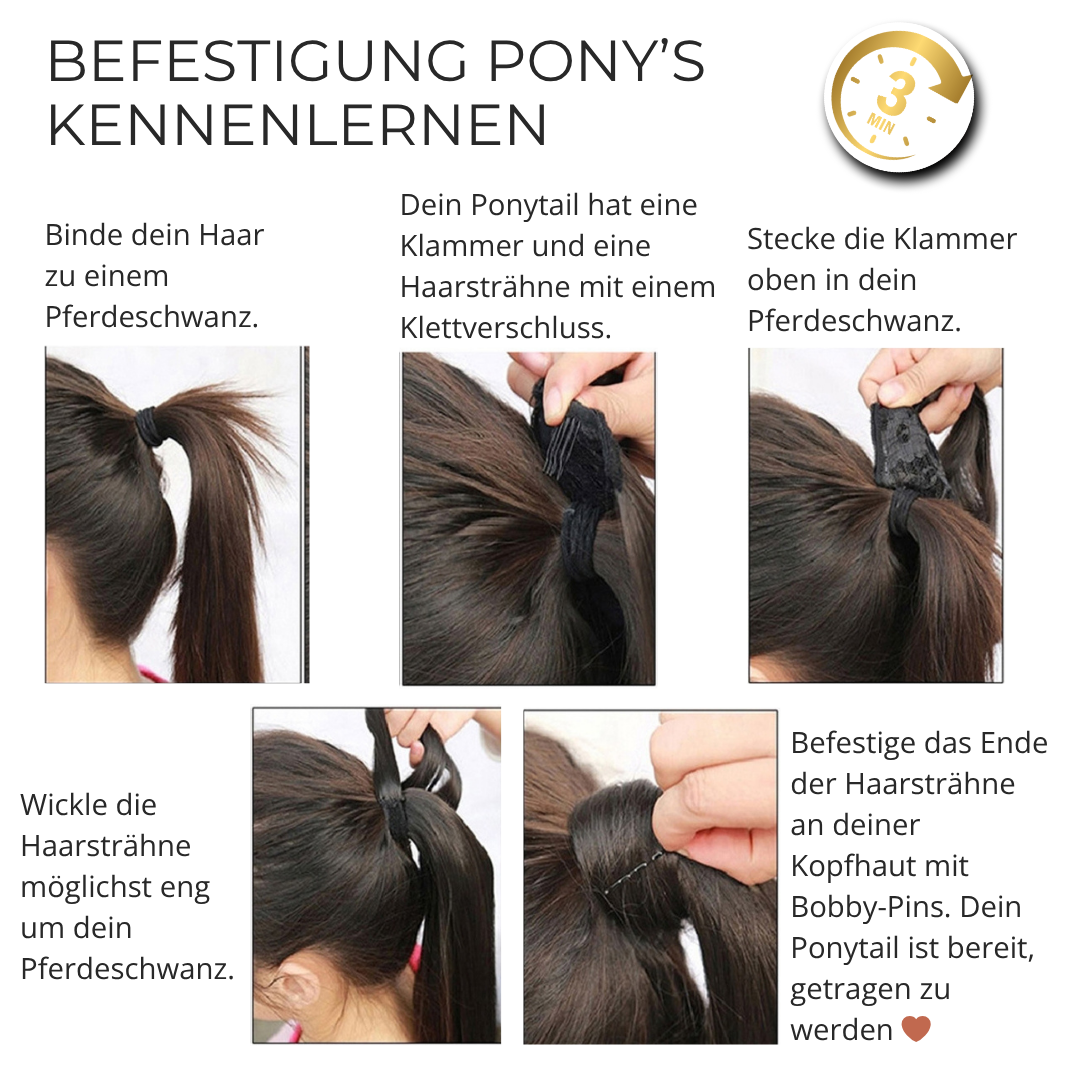 PONYTAIL EXTENSIONS GLATT 60 & 80cm