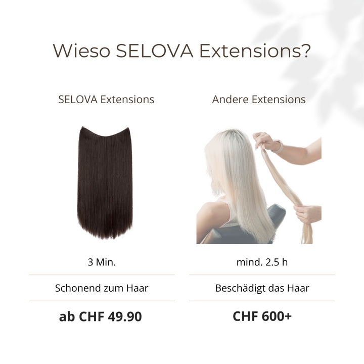 UNSICHTBARE PREMIUM HAAR EXTENSIONS GLATT - 35/40/55cm