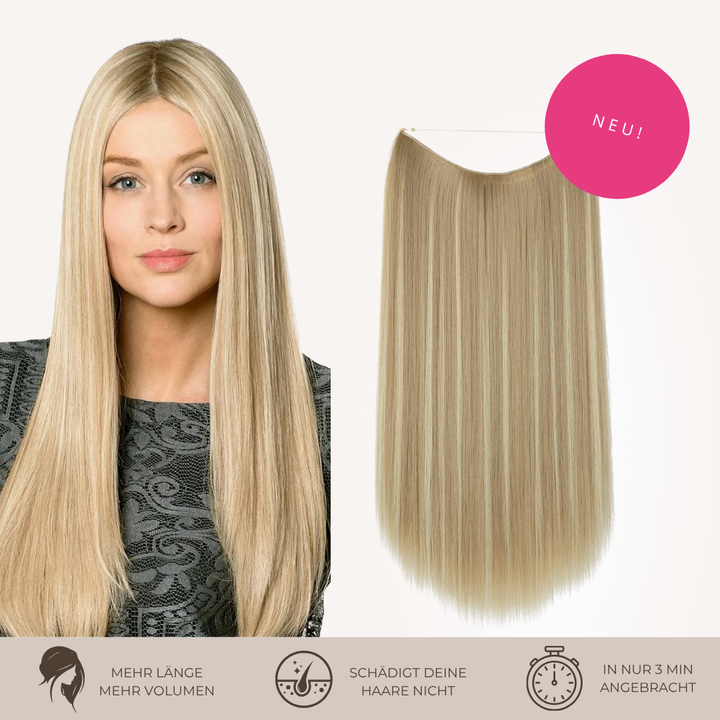 UNSICHTBARE PREMIUM HAAR EXTENSIONS GLATT - 35/40/55cm
