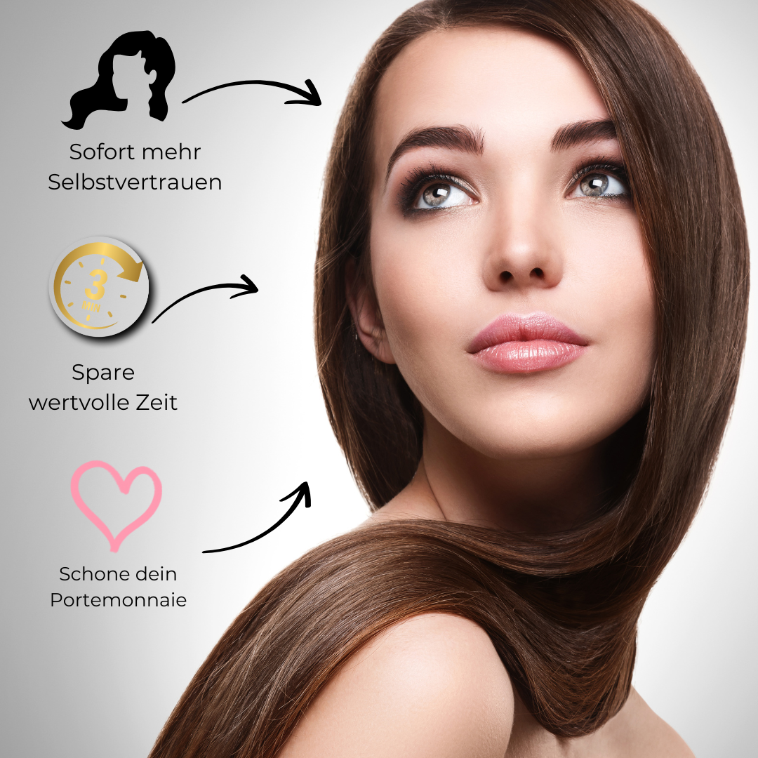 UNSICHTBARE PREMIUM HAAR EXTENSIONS GLATT - 35/40/55cm