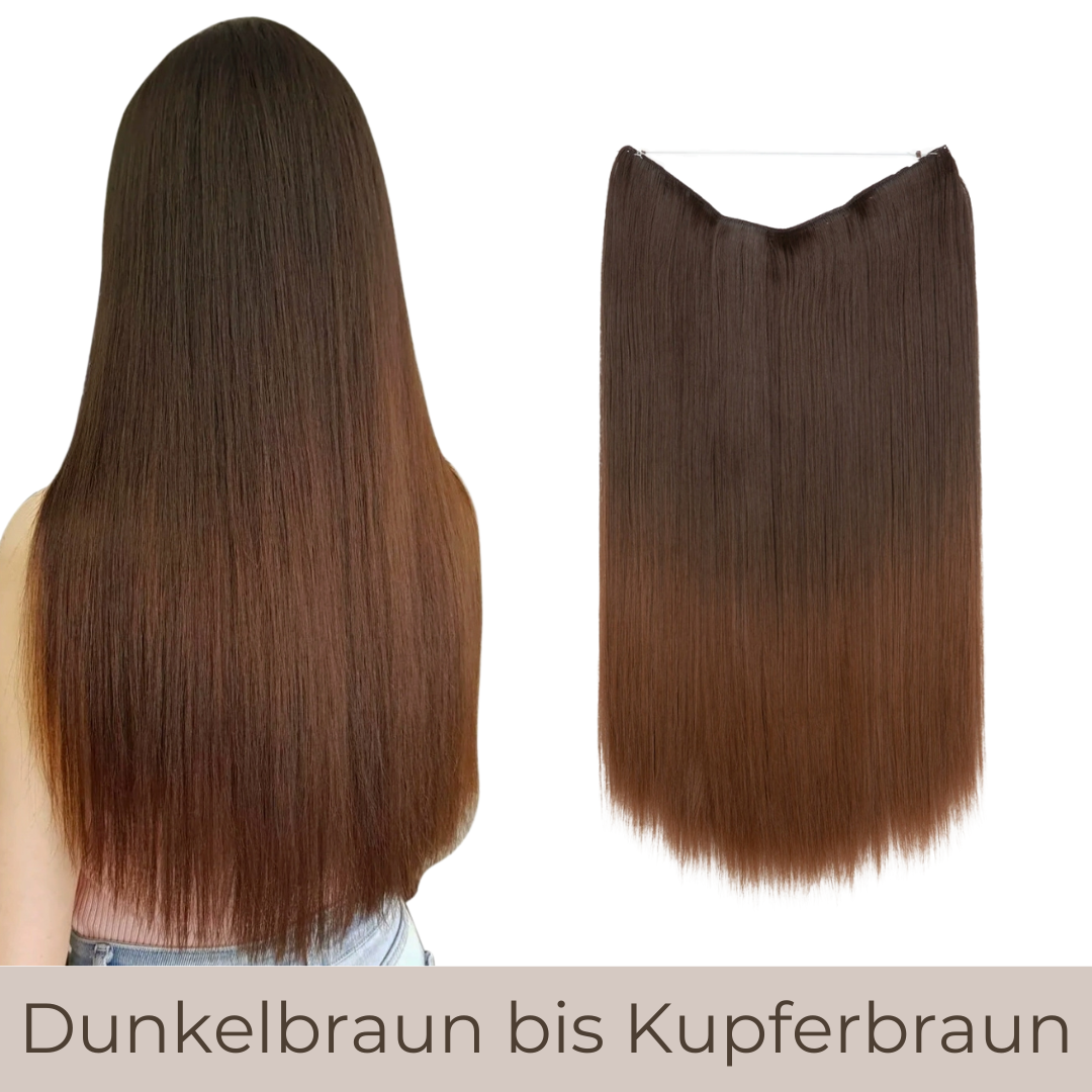 UNSICHTBARE PREMIUM HAAR EXTENSIONS GLATT - 35/40/55cm